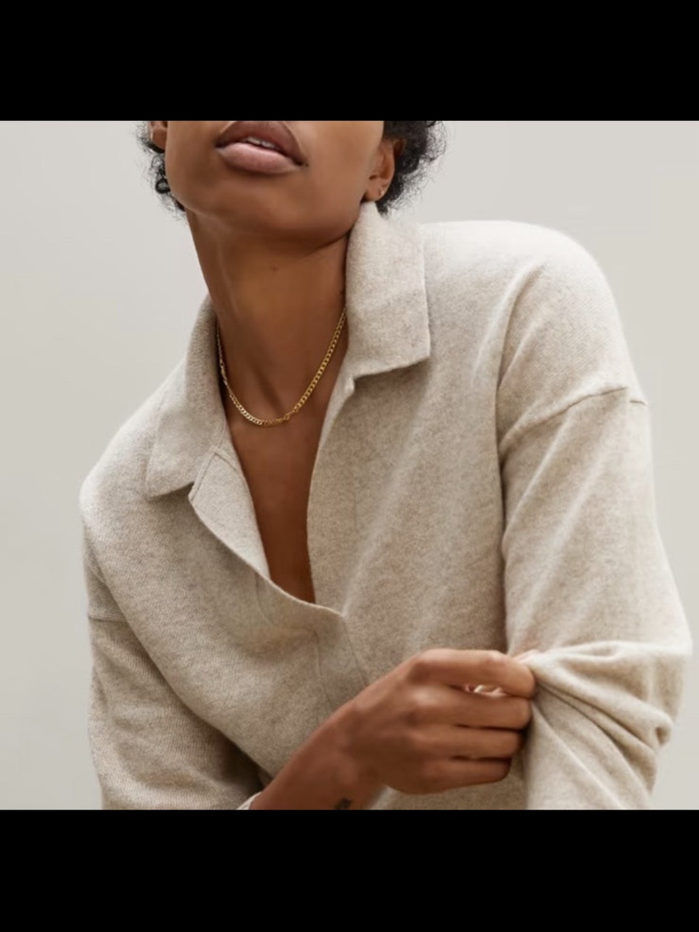 Everlane Cashmere Polo Sweater